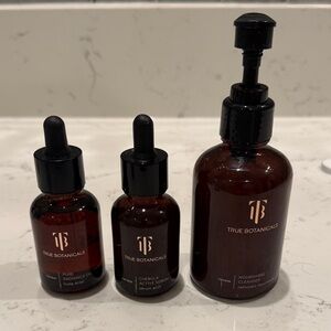 True Botanicals Nourishing Cleanser, Chebula Active Serum, & Pure Radiance Oil